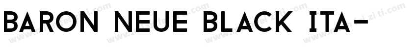 Baron Neue Black Ita字体转换